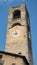 Bergamo, Italy. The old town. Landscape at the clock tower called Il Campanone. It is located in the main square of the upper town