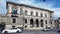 Bergamo, Italy. View of the facade of the Bank of Italy in the city center