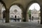 BERGAMO, LOMBARDY, ITALY - November 05, 2019 Basilica of Santa Maria Maggiore, Capella Colleoni and baptistery in Citta