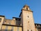 Bergamo - Old city. The clock tower close to Roncalli historical building