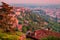 Bergamo  old town aerial panorama,  Citta Alta.  Italy