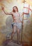 Bergamo - Resurrected Jesus fresco from church Michele al pozzo bianco.