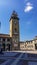 Bergamo - Scenic view of tower Torre dei Caduti, Monument Tower in the Piazza Cavalieri di Vittorio Veneto square