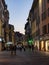 Bergamo street in the early hours of the evening