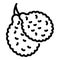 Bergamot citrus icon, outline style