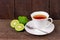 Bergamot tea or Earl Grey tea aroma drink for healthy.