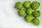 Bergamot on the white background. Citrus bergamia, the bergamot orange is a fragrant citrus with a yellow or green color