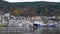 Bergen city harbour from Frederiksberg in Norway