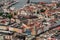 Bergen city in Norway view from hill