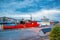 Bergen harbor with boats in Norway, UNESCO World Heritage Site