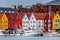 Bergen, Norway city center view with Bryggen