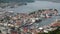 Bergen, Norway - June 30, 2023: Hanseatic heritage wooden buildings in the city of Bergen included on UNESCO's World