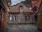 Bergen, Norway - March 2017: Old wood shop inside of bryggen his