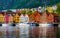 Bergen, Norway. View of historical buildings in Bryggen- Hanseatic wharf in Bergen, Norway. UNESCO World Heritage Site