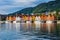 Bergen, Norway. View of historical buildings in Bryggen- Hanseatic wharf in Bergen, Norway. UNESCO World Heritage Site