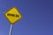 Bering Sea - yellow sign with blue sky background