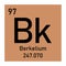 Berkelium chemical symbol