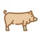 berkshire pig breed color icon vector illustration