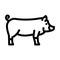 berkshire pig breed line icon vector illustration