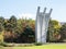 Berlin Airlift Memorial Near Former Tempelhof Airport At Platz der Luftbrucke In Berlin, Germany