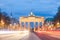 Berlin Brandenburg gate at night, long exposure