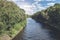 Berlin canal in summer with cloudscape