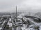 Berlin, the Capital of Germany from above. Aerial winter cityscape of Living District in Berlin, Boiling House Vaporing