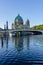 Berlin Cathedral at sunrise, German Berliner Dom on Museum Island, Spree Reflected Berlin, Germany