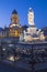 Berlin - The church Deutscher Dom and the memorial of Friedrich Schiller on the Gendarmenmarkt square