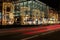 Berlin city at night , illuminated letters on street