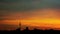 Berlin city skyline with television tower as silhouette