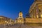 Berlin - The Deutscher Dom church and Gendarmenmarkt square and the Concert house at dusk