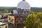 Berlin, Germany - 03 october 2021: teufelsberg hill street art balloon panorama