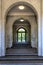 Berlin Germany 22 th May 2018 Charlottenburg Palace View of a palace window, seen from the marble hall, with stairs and arches.