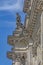 Berlin, germany, 8-8-2015 Close-up of a piece of wall with statues of the famous neo-Renaissance parliament building Reichstag i