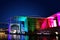 Berlin,Germany - 9-18-2017: The German Chancellery building and Spree River at dusk