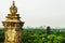 Berlin, Germany: Aerial view of Berlin Tiergarten public park and Victory Column -Berliner Siegessaeule and the bell tower, view