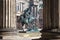 BERLIN, GERMANY, FEBRUARY - 13, 2017: The Dom and the bronze sculpture Amazone zu Pferde in front of Altes Museum by August Kiss