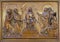 BERLIN, GERMANY, FEBRUARY - 15, 2017: The carved relief Twelve old Jesus in the Temple in St. John the Baptist basilica