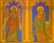 BERLIN, GERMANY, FEBRUARY - 15, 2017: The fresco of Annunciation in St. John the Baptist basilica Johannes Basilika by unknown a