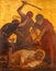 BERLIN, GERMANY, FEBRUARY - 16, 2017: The paint on the metal plate - Jesus fall under cross in church St. Matthew