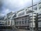 Berlin, Germany - February 19, 2018: View to Berlin International Congress Centre and part road. ICC Berlin. In the city