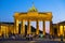 Berlin, Germany - Historic Brandenburg Gate - Brandenburger Tor - at the Pariser Platz square in the Mitte quarter of Berlin