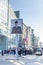 BERLIN, GERMANY, MARCH 12, 2015: people are admiring famous checkpoint charlie which used to serve as a border crossing