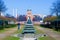 BERLIN, GERMANY, MARCH 12, 2015: view of the sankt michael kirche in berlin which is facing huge pond....IMAGE