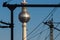 Berlin, Germany, October 7, 2018: view of the TV tower in Berlin