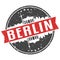 Berlin Germany Round Travel Stamp. Icon Skyline City Design Vector Seal Badge Illustration.