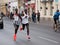 BERLIN, GERMANY - SEPTEMBER 16, 2018: Kenyan Runner Eliud Kipchoge Running World Record At Berlin Marathon 2018