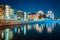 Berlin government district with Spree river at twilight, central Berlin Mitte, Germany