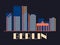 Berlin landscape in vintage style. Retro banner of Berlin city with Brandenburg Gate and houses in linear style. Design for print